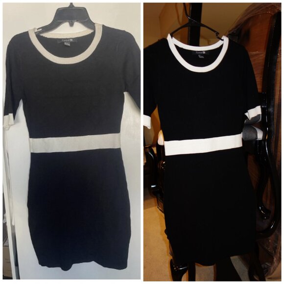 Forever 21 DRess - Black & White - size S - Picture 1 of 9